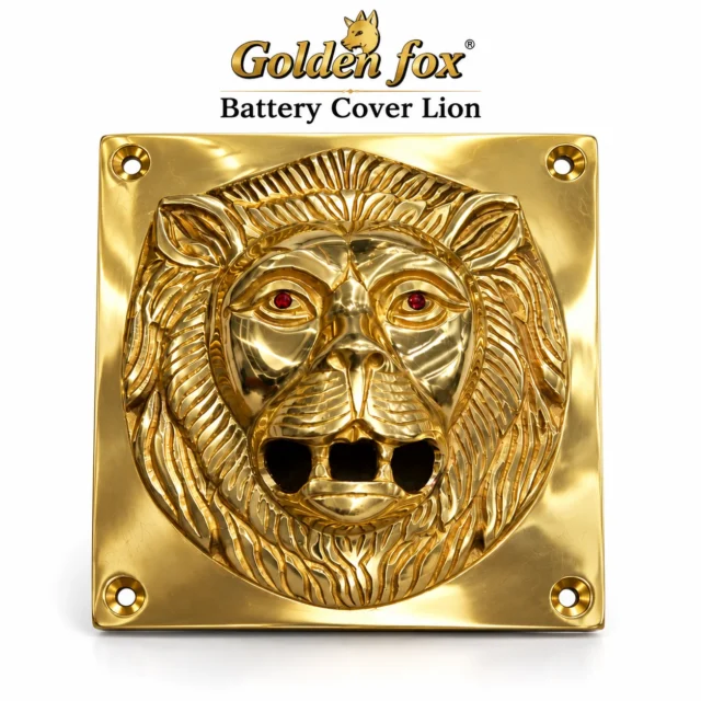 Battery Cover Lion Brass