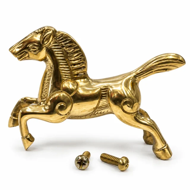 Horse Running Brass